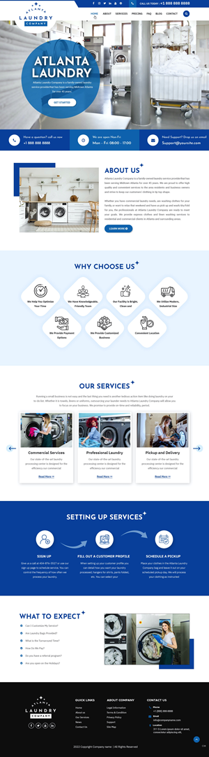 Web Design by pb for Atlanta Laundry Company, Inc. | Design: #29096189