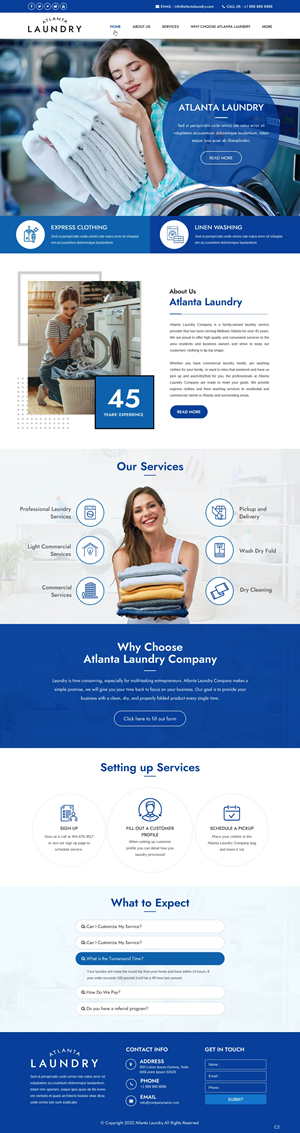 Web Design by pb for Atlanta Laundry Company, Inc. | Design: #29096190