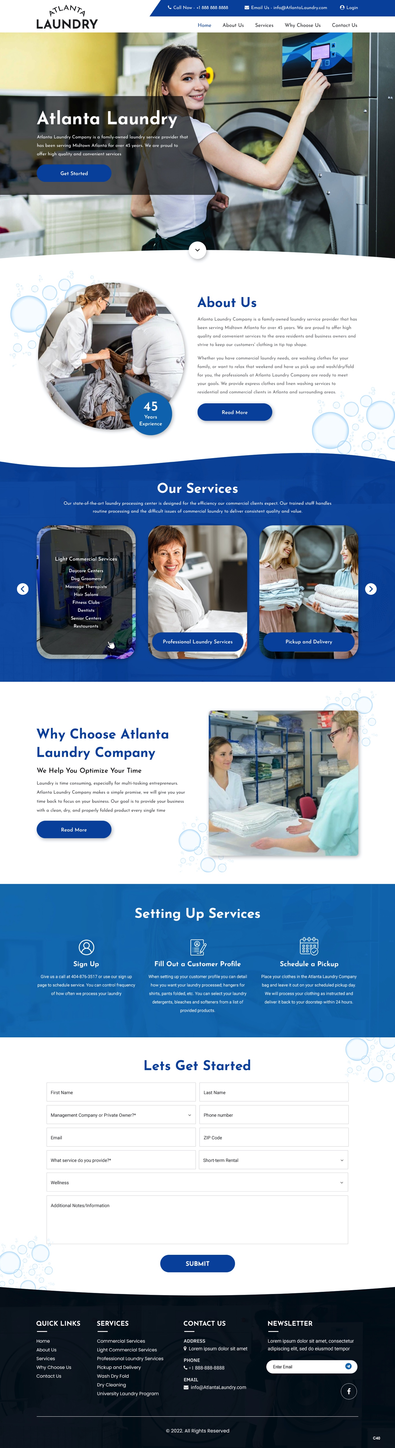 Web Design by pb for Atlanta Laundry Company, Inc. | Design #29096191