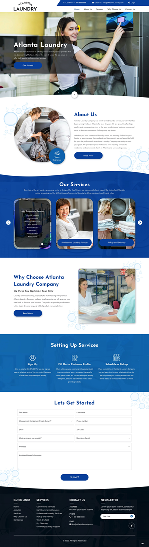 Web Design by pb for Atlanta Laundry Company, Inc. | Design: #29096191