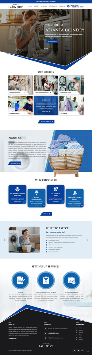 Web Design by pb for Atlanta Laundry Company, Inc. | Design: #29096193