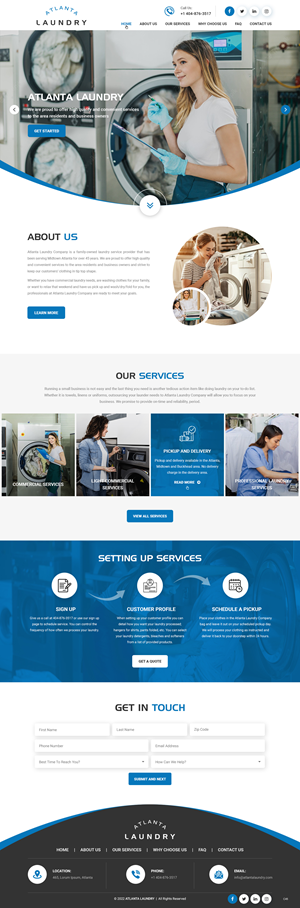 Web Design by pb for Atlanta Laundry Company, Inc. | Design: #29096194