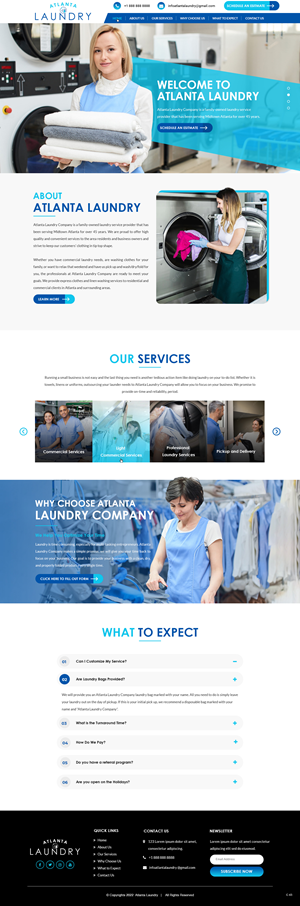 Web Design by pb for Atlanta Laundry Company, Inc. | Design: #29096196