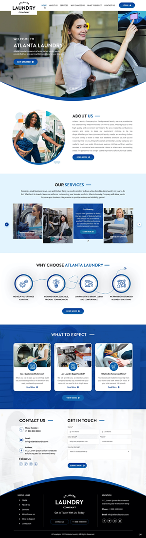 Web Design by pb for Atlanta Laundry Company, Inc. | Design: #29096197