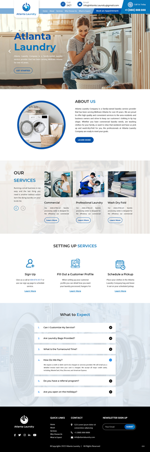 Web Design by pb for Atlanta Laundry Company, Inc. | Design: #29096198
