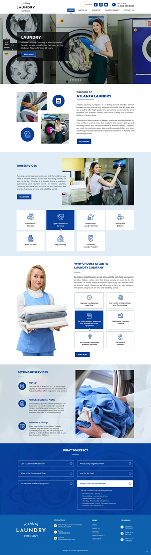 Web Design by pb for Atlanta Laundry Company, Inc. | Design: #29096205