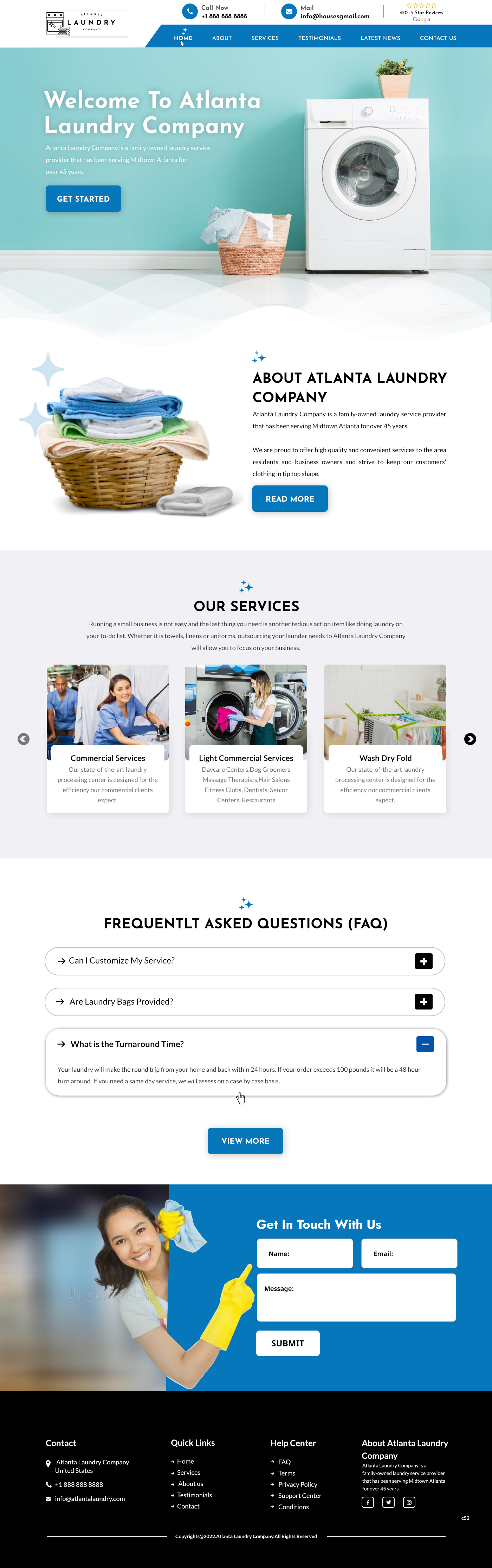 Web Design par pb pour Atlanta Laundry Company, Inc. | Design #29096206