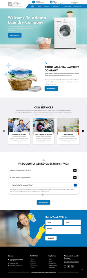 Web Design by pb for Atlanta Laundry Company, Inc. | Design: #29096206