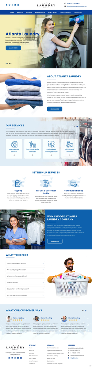 Web-Design von pb für Atlanta Laundry Company, Inc. | Design #29096207