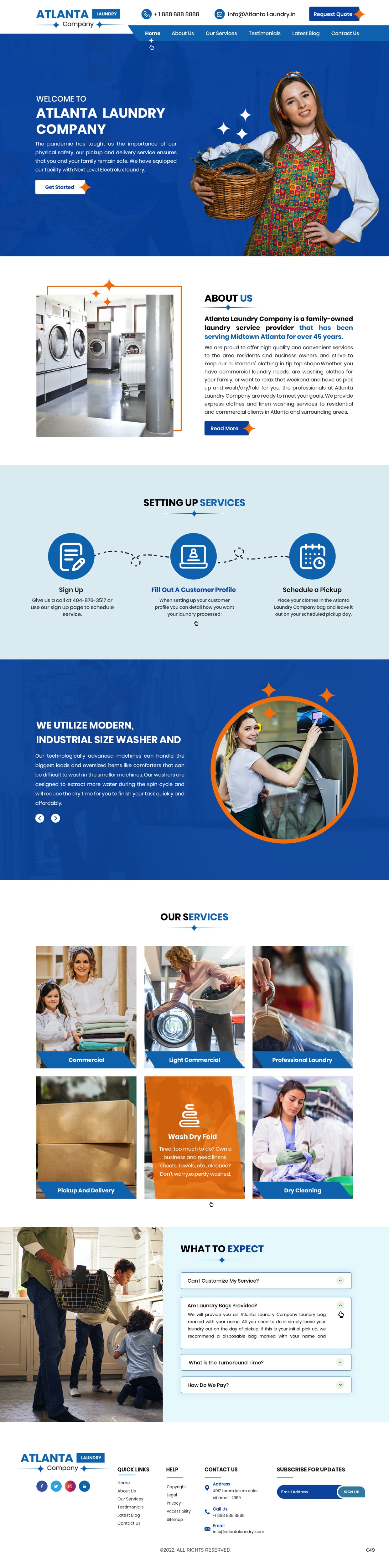 Web Design by pb for Atlanta Laundry Company, Inc. | Design #29102316