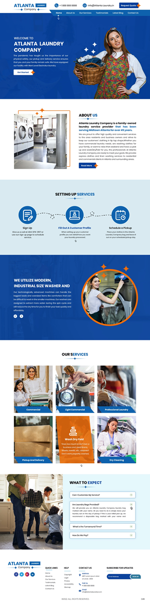 Web Design by pb for Atlanta Laundry Company, Inc. | Design: #29102316