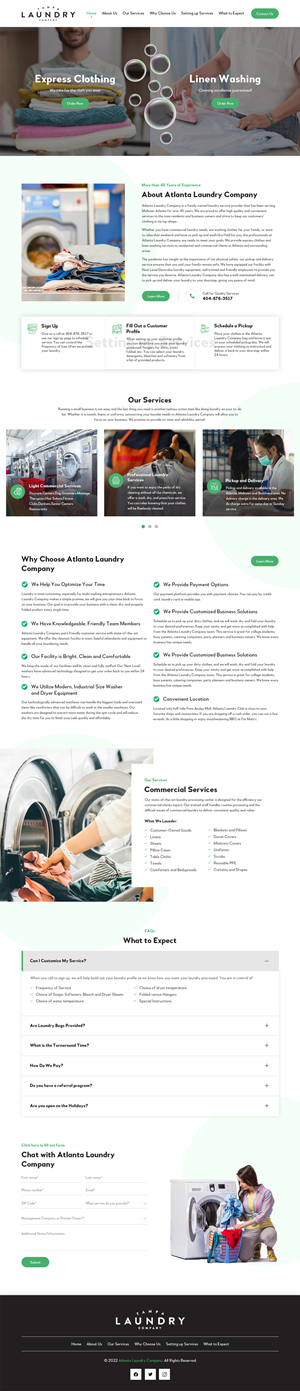 Web Design by Sujit Banerjee for Atlanta Laundry Company, Inc. | Design: #29098670