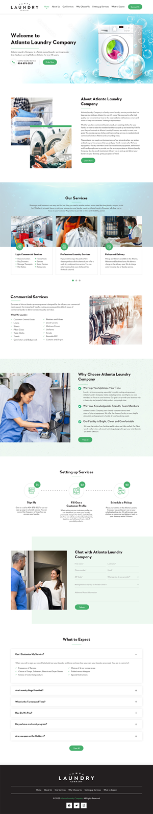 Web Design by Sujit Banerjee for Atlanta Laundry Company, Inc. | Design: #29098733