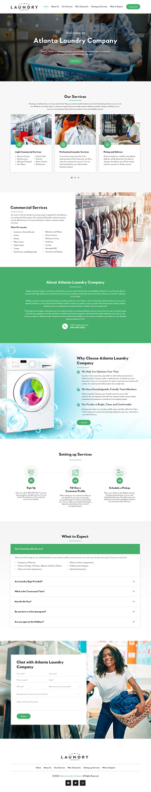 Web-Design von Sujit Banerjee für Atlanta Laundry Company, Inc. | Design #29098754