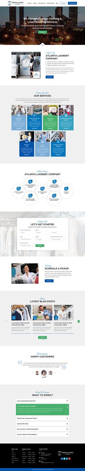 Web Design by Sbss for Atlanta Laundry Company, Inc. | Design: #29124206