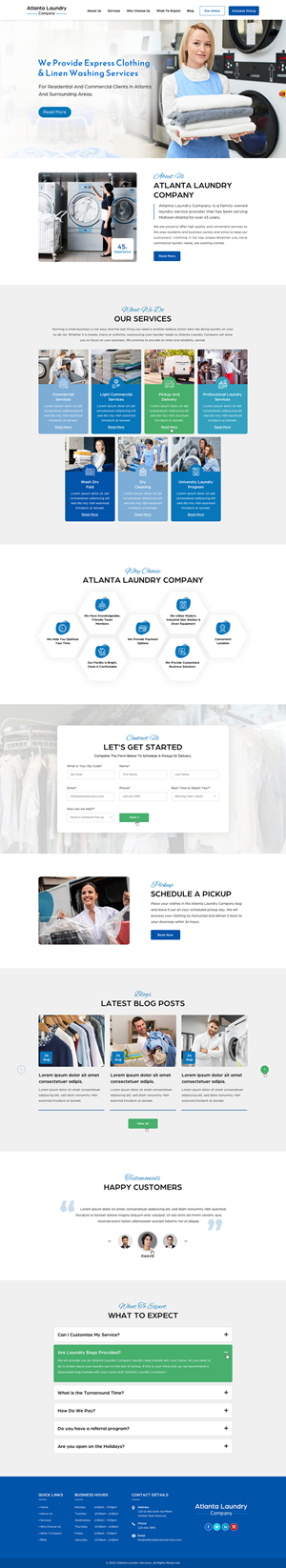 Web Design by Sbss for Atlanta Laundry Company, Inc. | Design: #29126078