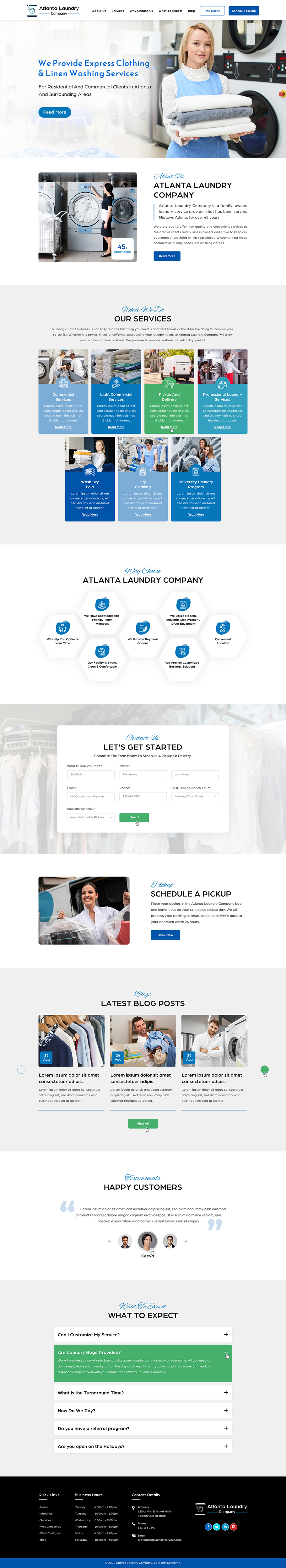 Web Design by Sbss for Atlanta Laundry Company, Inc. | Design #29126079