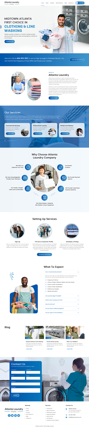 Web Design by rightway for Atlanta Laundry Company, Inc. | Design: #29114362