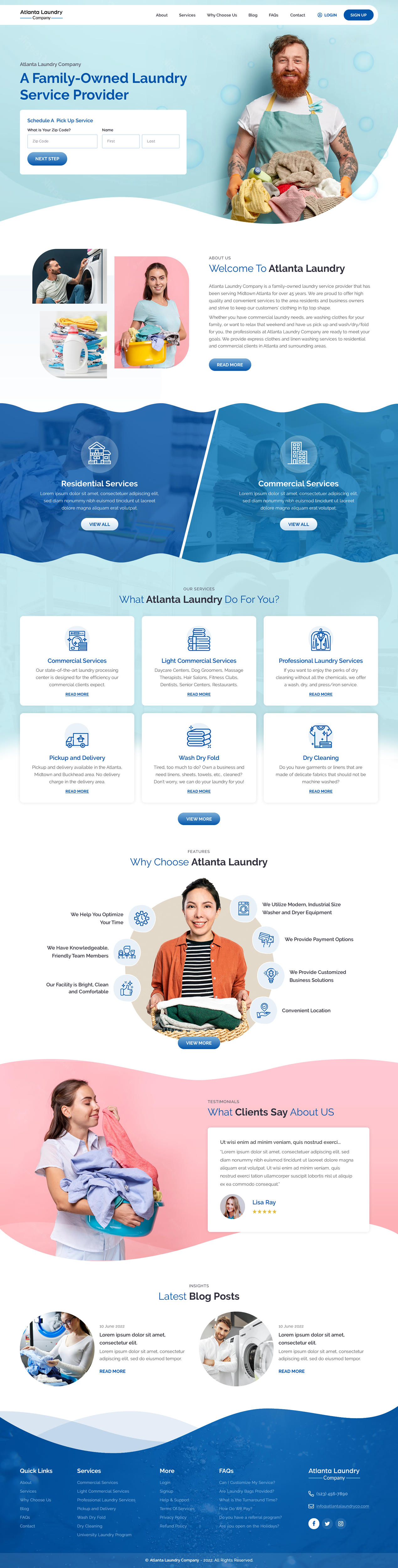 Web Design by rightway for Atlanta Laundry Company, Inc. | Design #29119405