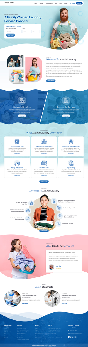 Web Design by rightway for Atlanta Laundry Company, Inc. | Design: #29119405