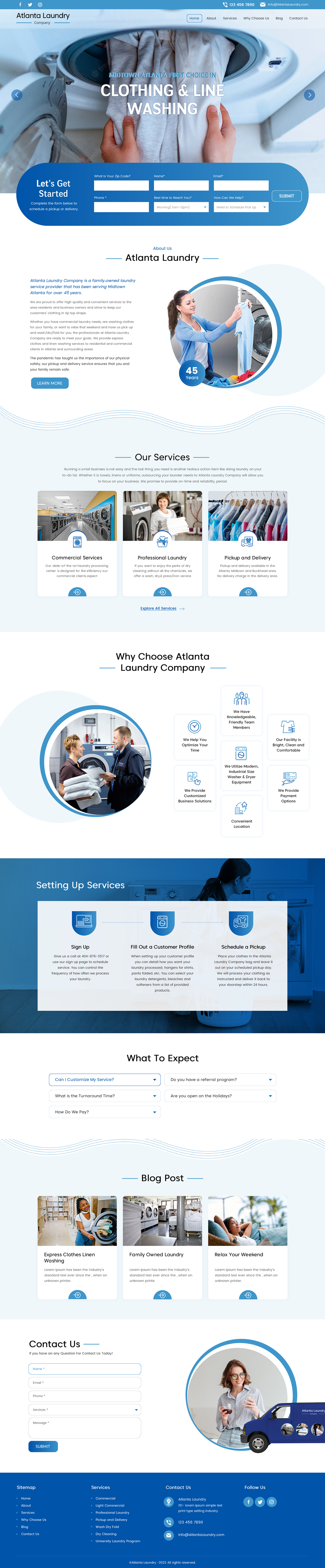 Web Design by rightway for Atlanta Laundry Company, Inc. | Design #29119406