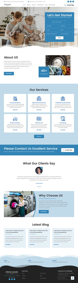 Web Design by rightway for Atlanta Laundry Company, Inc. | Design: #29119407