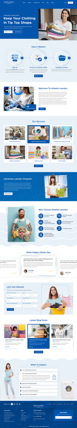 Web Design by rightway for Atlanta Laundry Company, Inc. | Design: #29119408