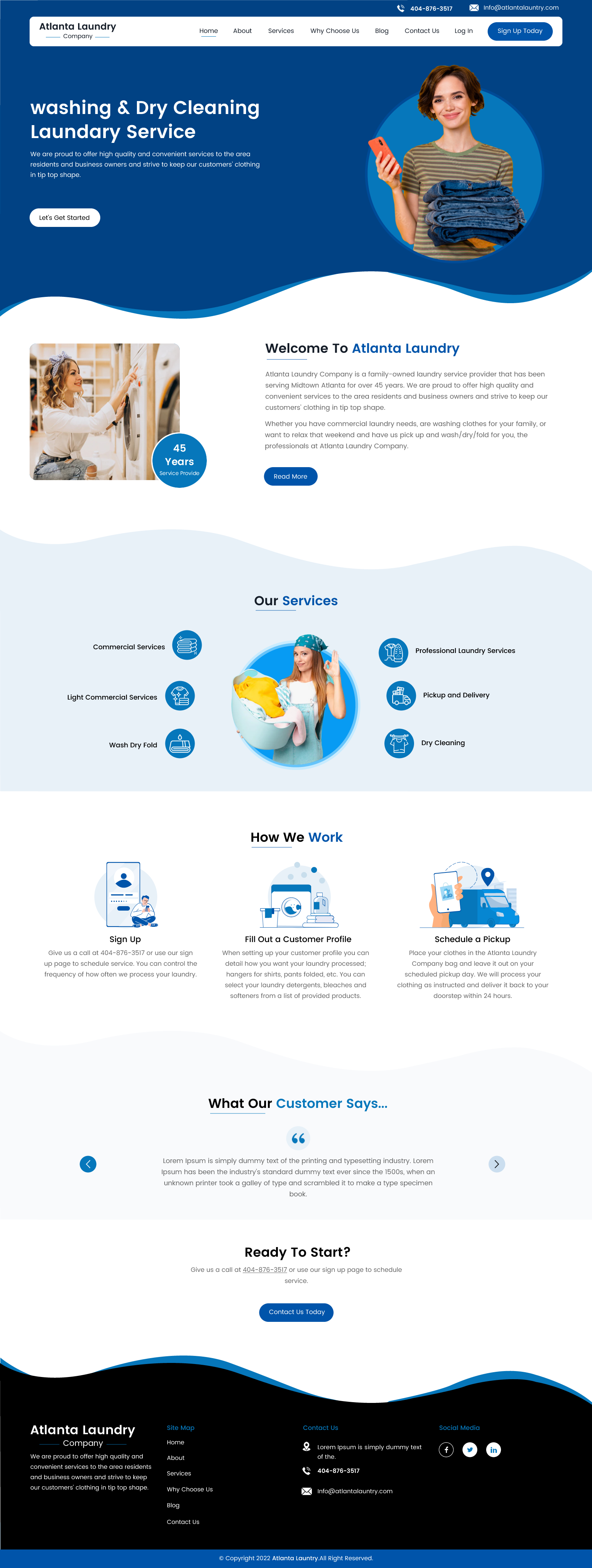 Web Design by rightway for Atlanta Laundry Company, Inc. | Design #29125181
