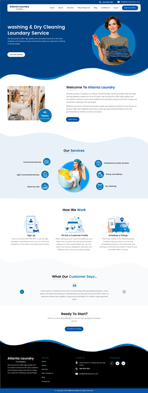 Web Design by rightway for Atlanta Laundry Company, Inc. | Design: #29125181