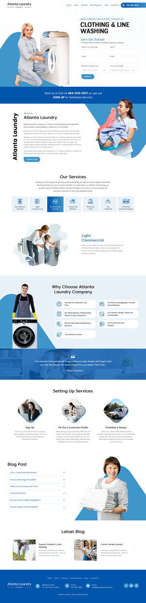 Web Design by rightway for Atlanta Laundry Company, Inc. | Design: #29125182