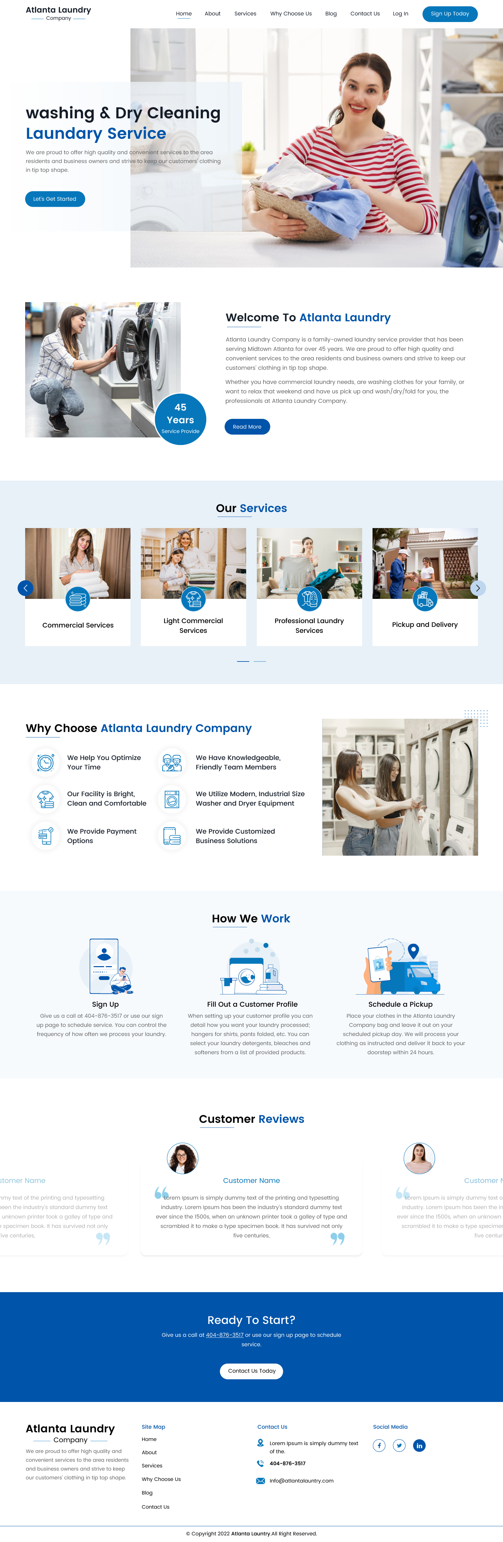 Web Design by rightway for Atlanta Laundry Company, Inc. | Design #29125183