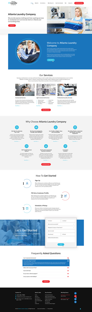 Web-Design von Ved Web Services für Atlanta Laundry Company, Inc. | Design #29102479