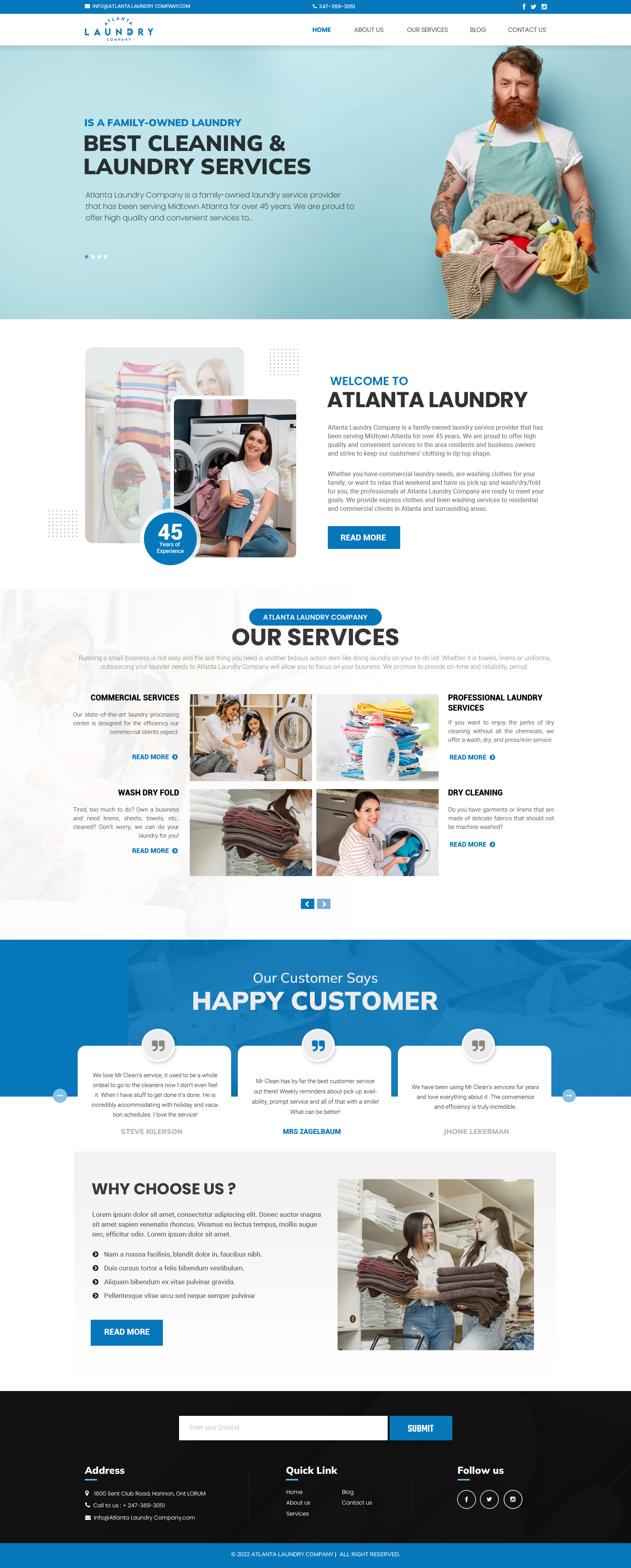 Web Design by Dream Logo Design for Atlanta Laundry Company, Inc. | Design #29101755