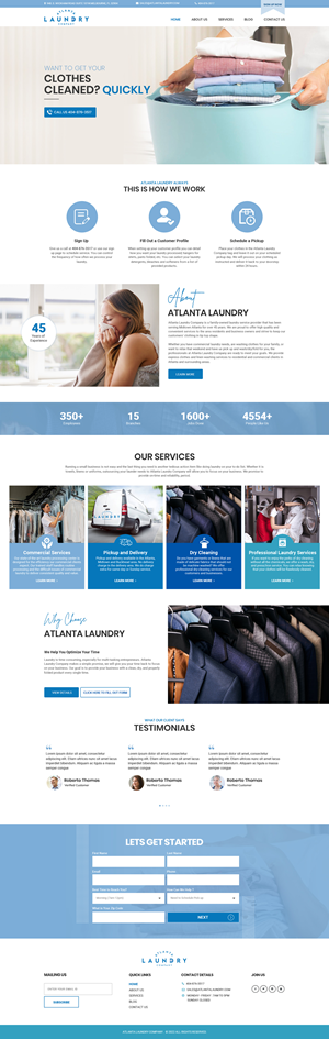 Web Design by Dream Logo Design for Atlanta Laundry Company, Inc. | Design: #29101756