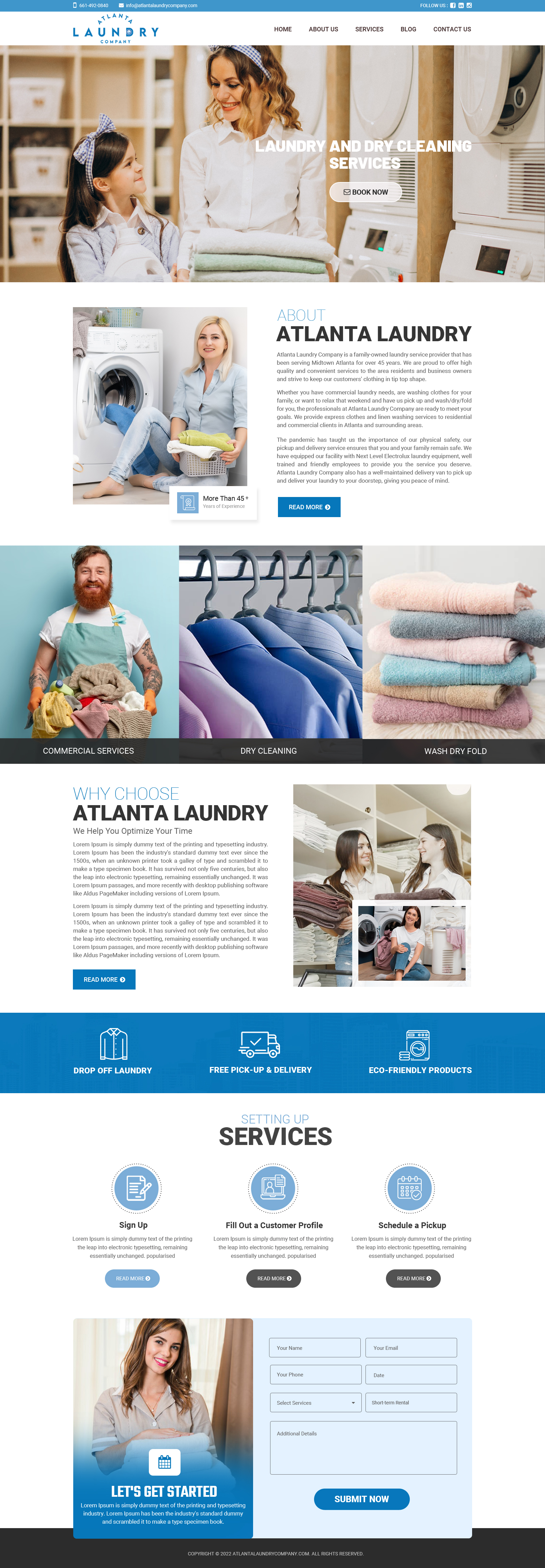 Web Design by Dream Logo Design for Atlanta Laundry Company, Inc. | Design #29101757