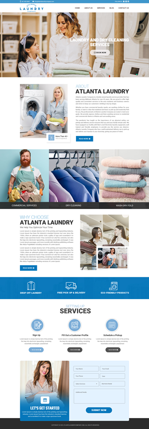 Web Design by Dream Logo Design for Atlanta Laundry Company, Inc. | Design: #29101757