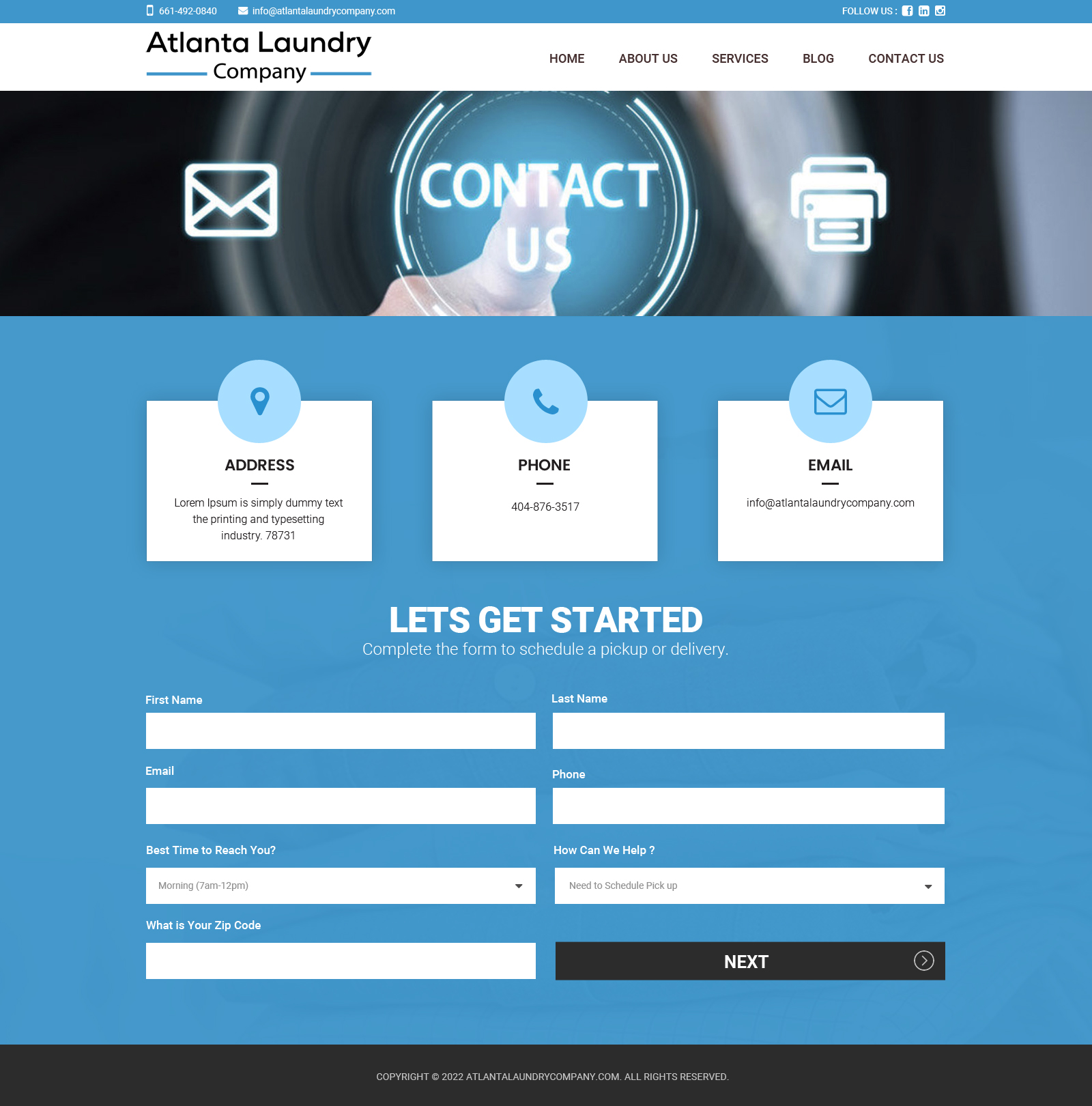 Web Design by Dream Logo Design for Atlanta Laundry Company, Inc. | Design #29115013