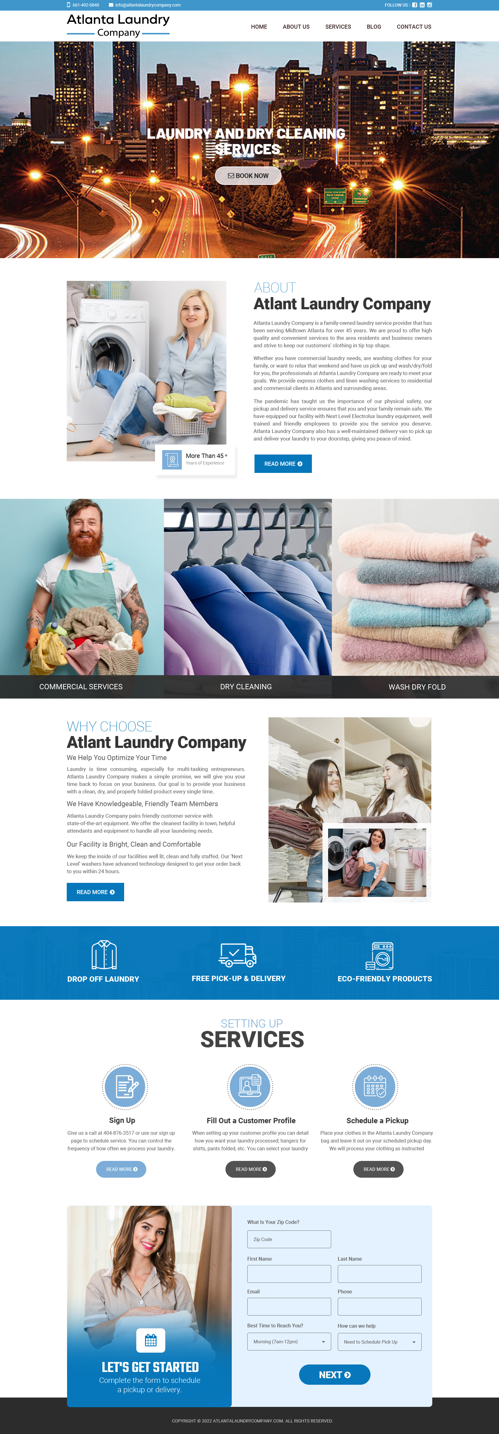 Web Design par Dream Logo Design pour Atlanta Laundry Company, Inc. | Design #29115014