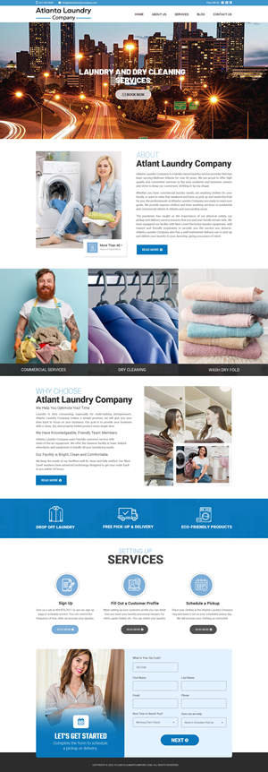 Web Design by Dream Logo Design for Atlanta Laundry Company, Inc. | Design: #29115014