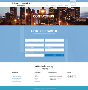 Web Design by Dream Logo Design for Atlanta Laundry Company, Inc. | Design: #29115016