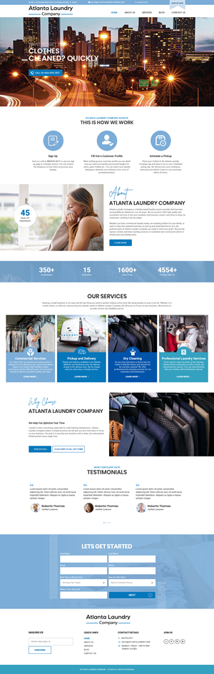 Web-Design von Dream Logo Design für Atlanta Laundry Company, Inc. | Design #29115017