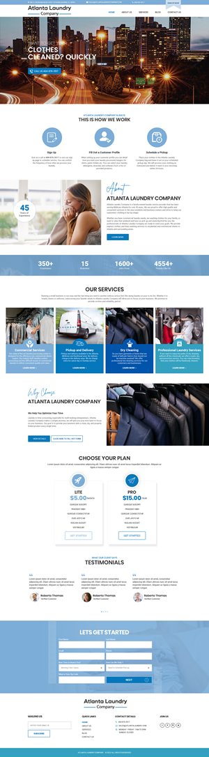 Web Design by Dream Logo Design for Atlanta Laundry Company, Inc. | Design: #29120352