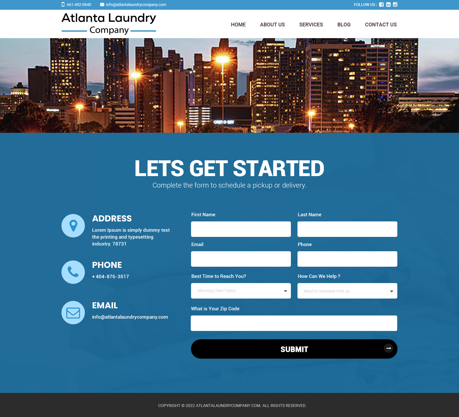 Diseño Web por Dream Logo Design para Atlanta Laundry Company, Inc. | Diseño #29120359
