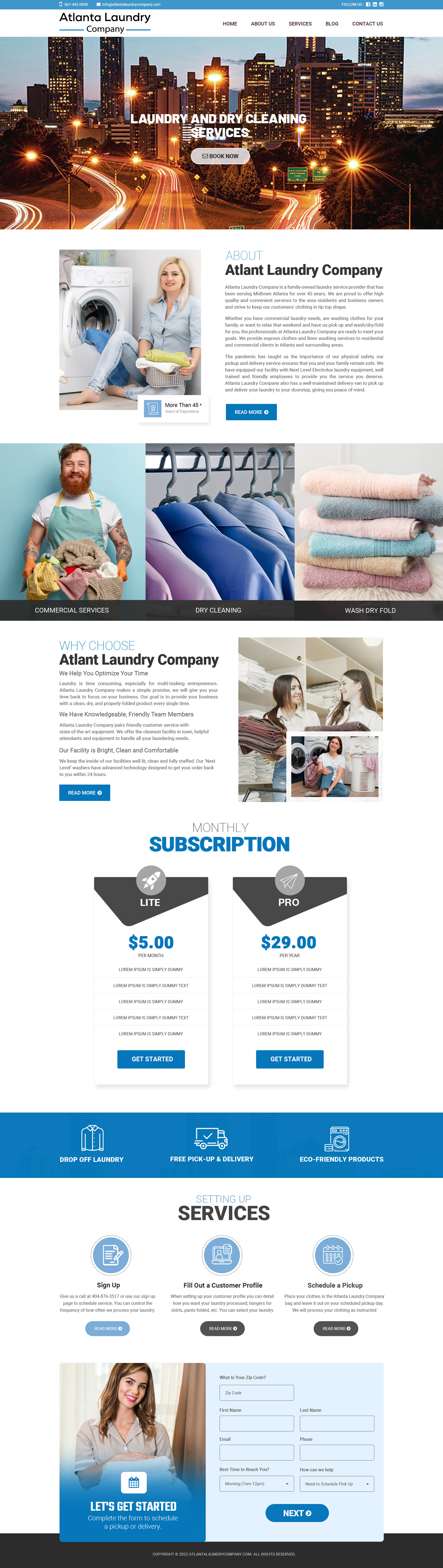 Web Design by Dream Logo Design for Atlanta Laundry Company, Inc. | Design #29120362