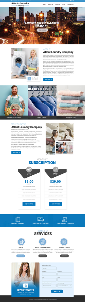 Web Design by Dream Logo Design for Atlanta Laundry Company, Inc. | Design: #29120362