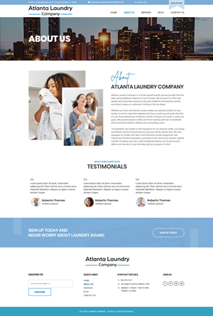 Web Design by Dream Logo Design for Atlanta Laundry Company, Inc. | Design: #29132945