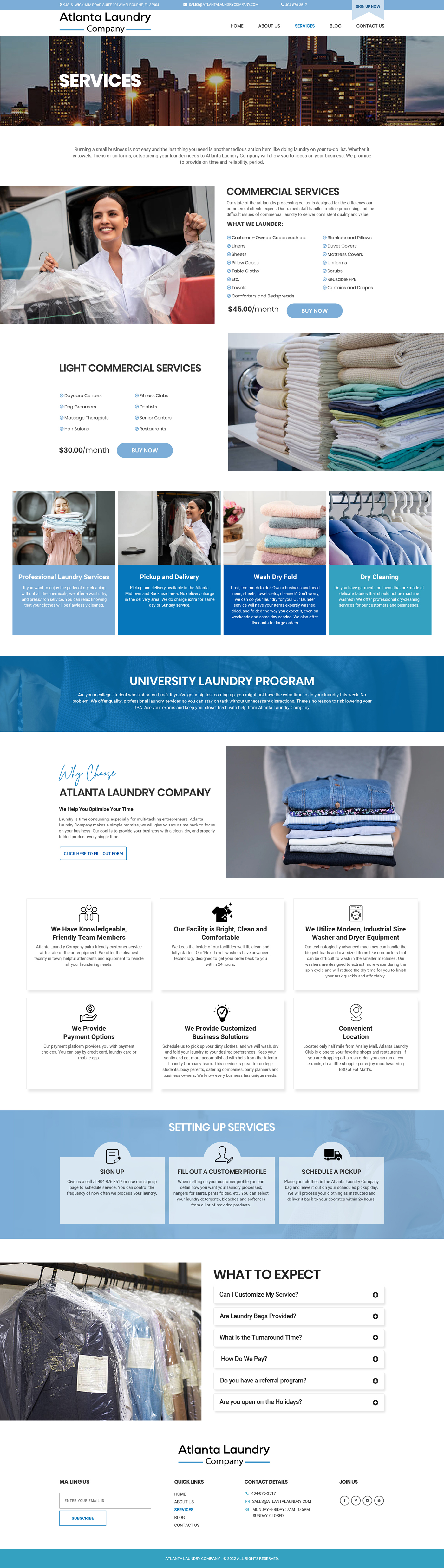 Web-Design von Dream Logo Design für Atlanta Laundry Company, Inc. | Design #29132946