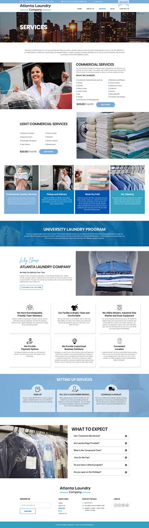 Web Design by Dream Logo Design for Atlanta Laundry Company, Inc. | Design: #29132946