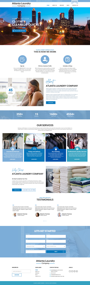 Web Design by Dream Logo Design for Atlanta Laundry Company, Inc. | Design: #29138507