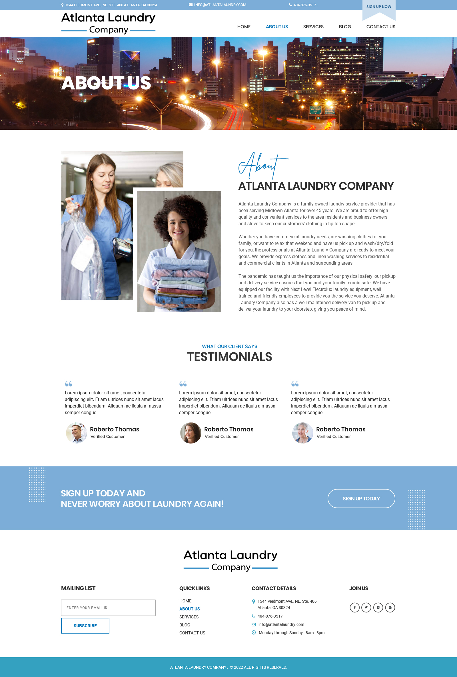 Web Design by Dream Logo Design for Atlanta Laundry Company, Inc. | Design #29141421